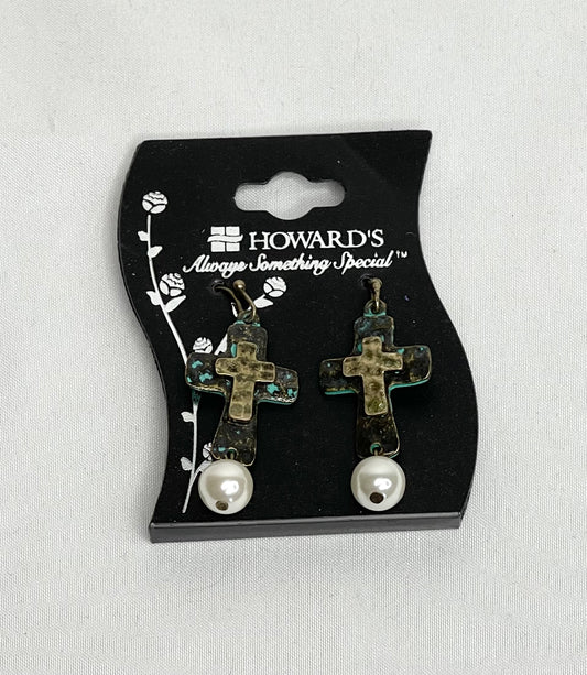 Howard’s Cross Dangle Earrings