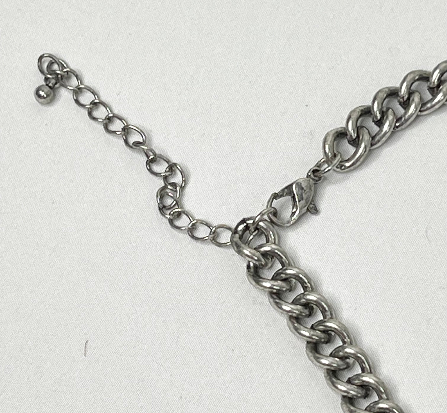 Vintage pewter Metal  Statement Necklace