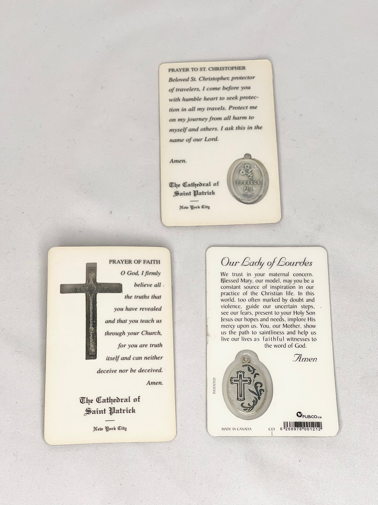 Assorted Prayer Cards with Pendants