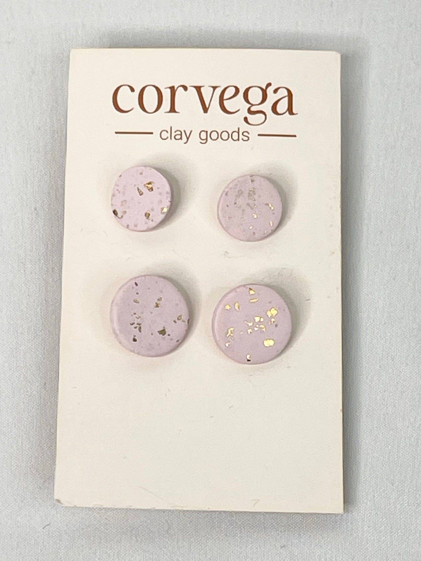 Corvega Clay Goods Circle Clay Stud Earrings