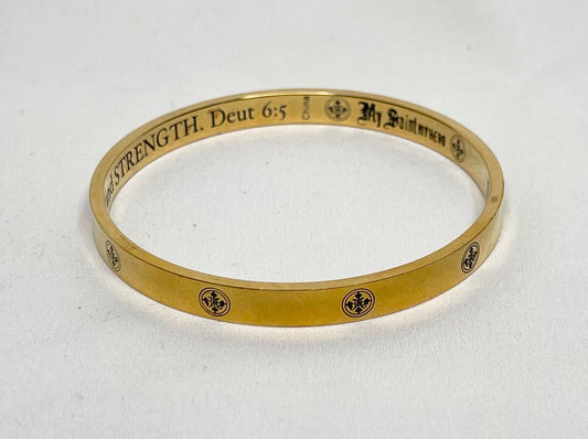 The Greatest Love Deut 6:5 My Saint My Hero Bangle Bracelet