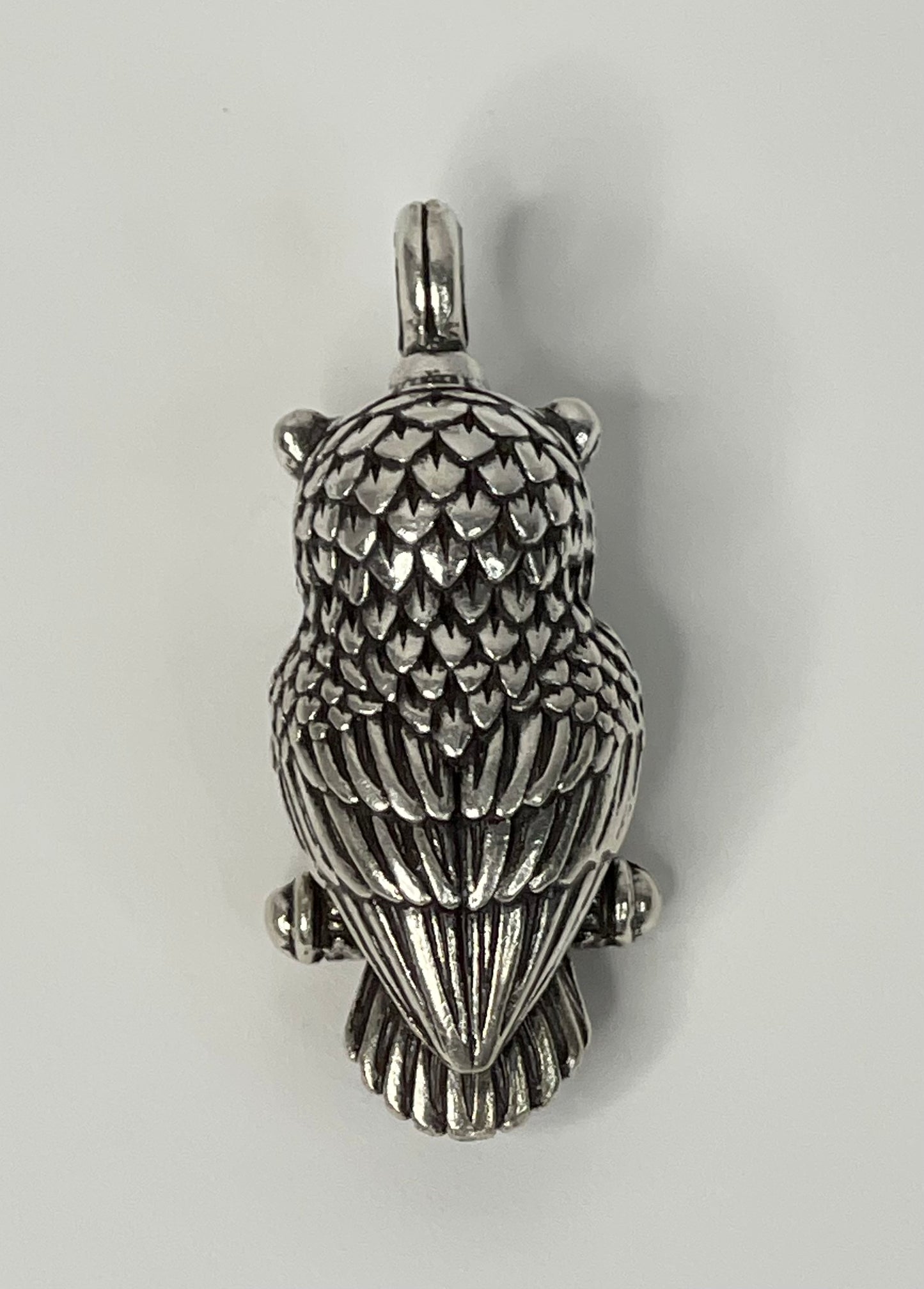 Metal Rhinestone Owl Pendant