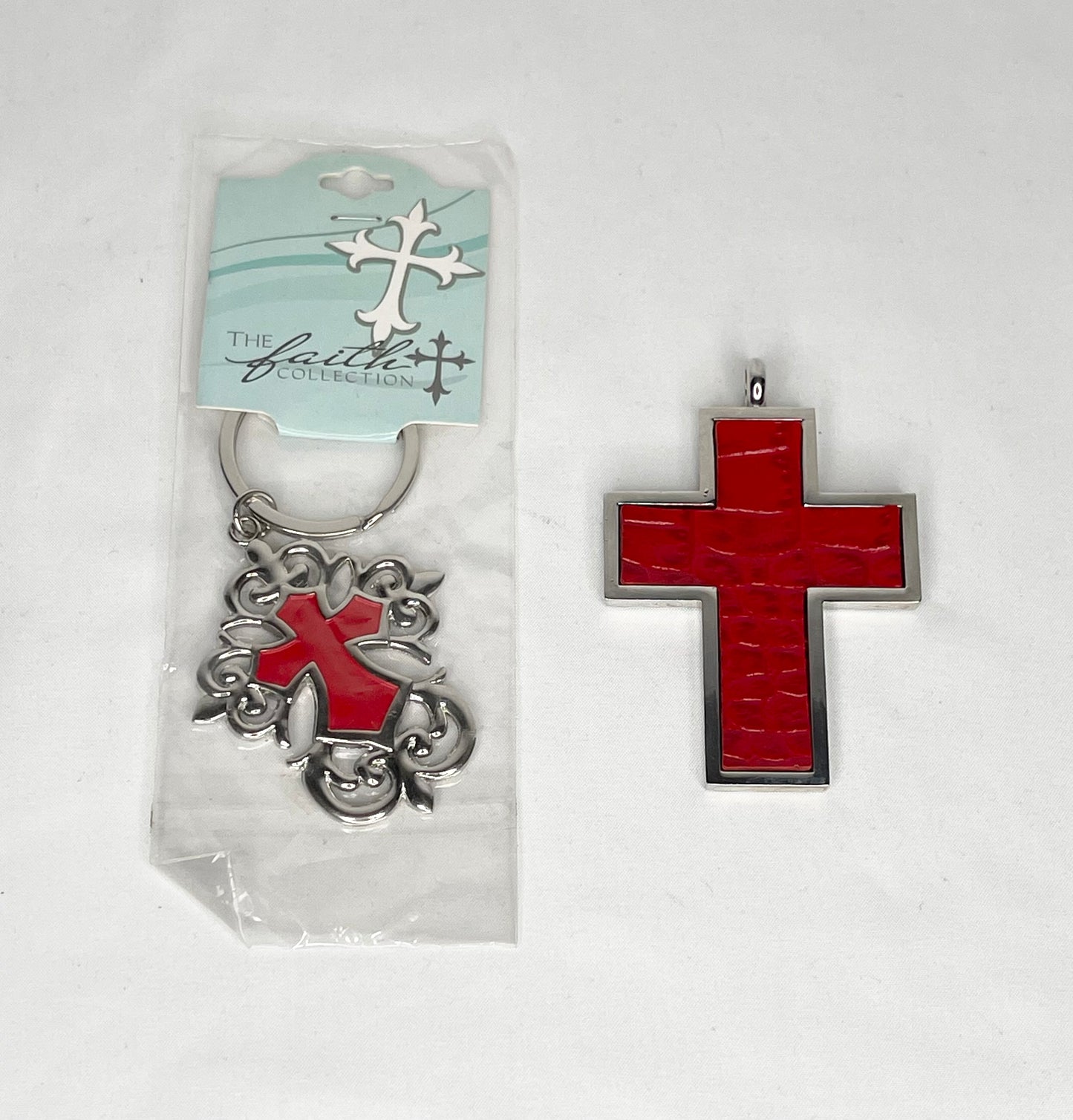 The Faith Collection Cross Keychain with Large Cross Pendant