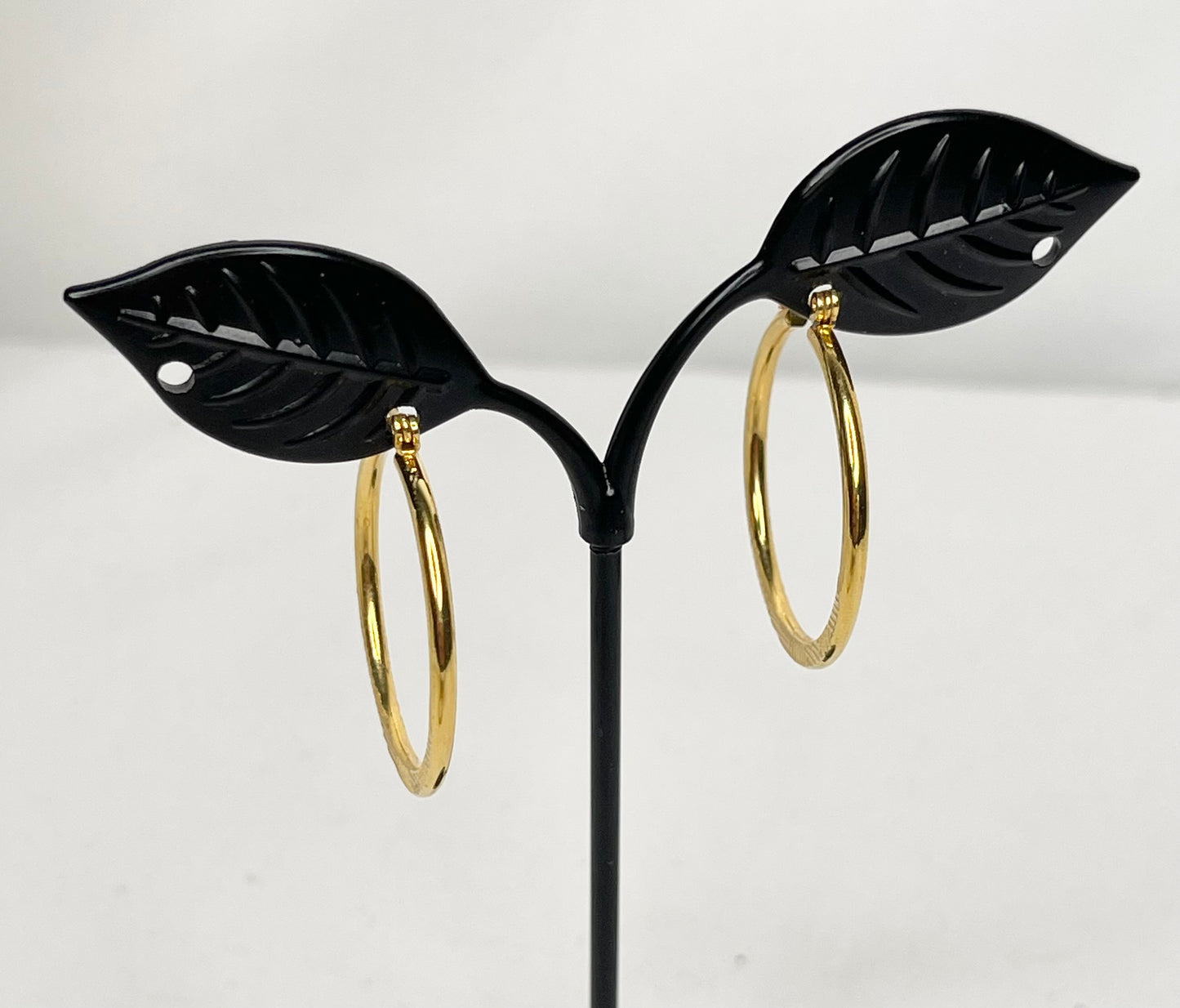 Gold Tone Bangle Bracelet and Hoop Earrings