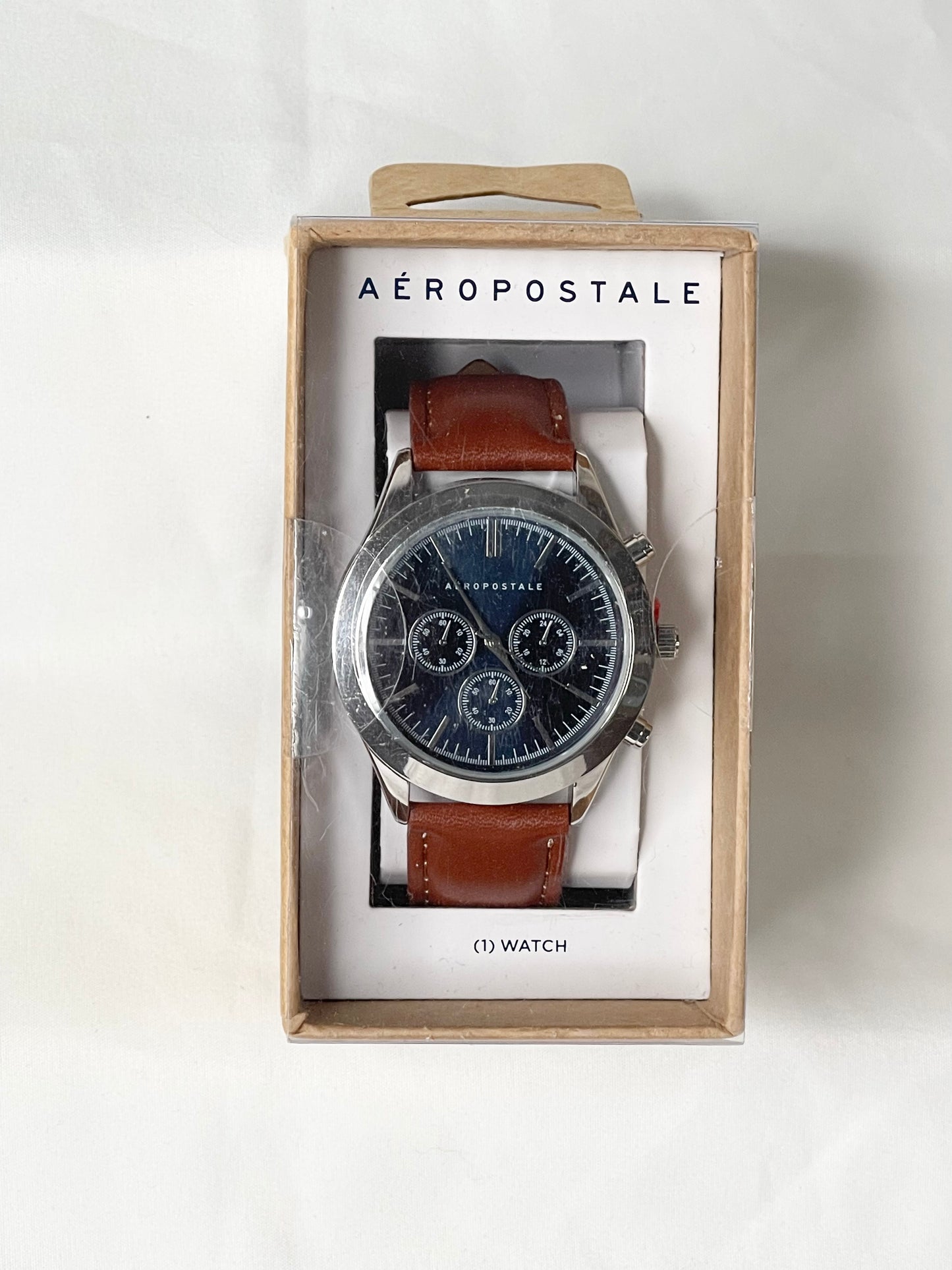 Aeropostale Men’s Leather Band Watch