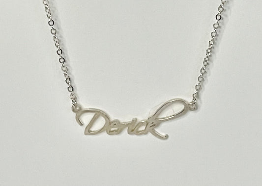 925 Sterling Silver Personalized Name Pendant Necklace