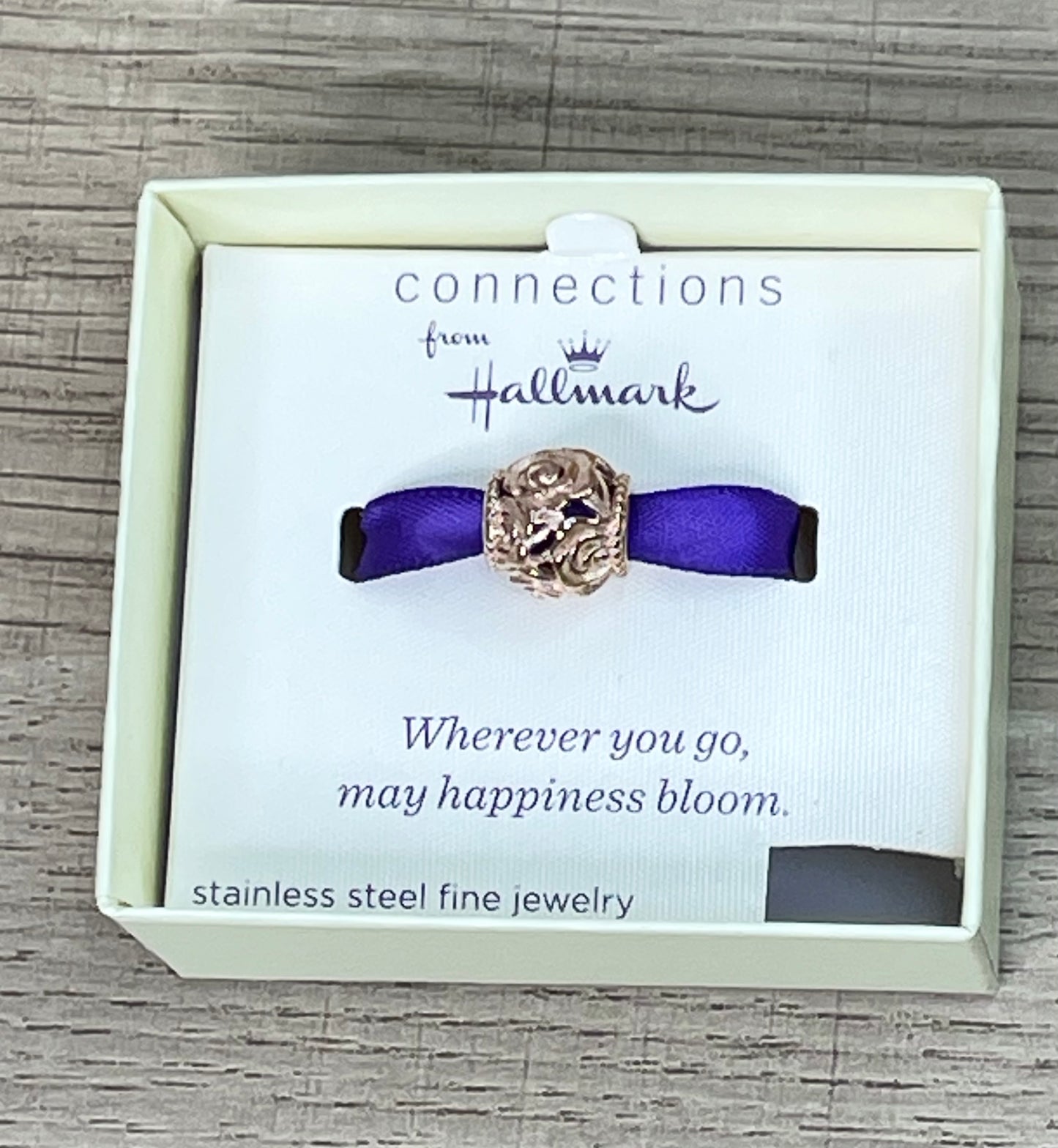 Hallmark Connections Stainless Steel Rose Gold Plated Bead
