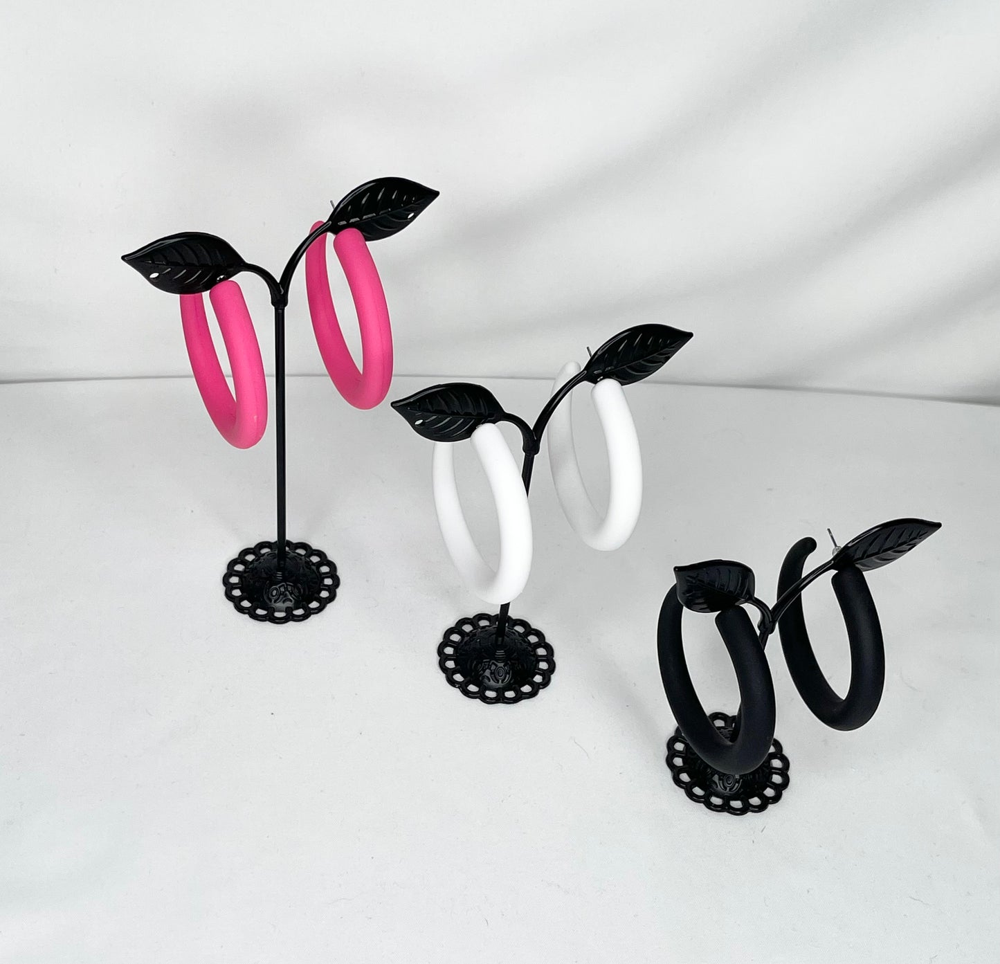 Plastic Chunky Hoop Earrings