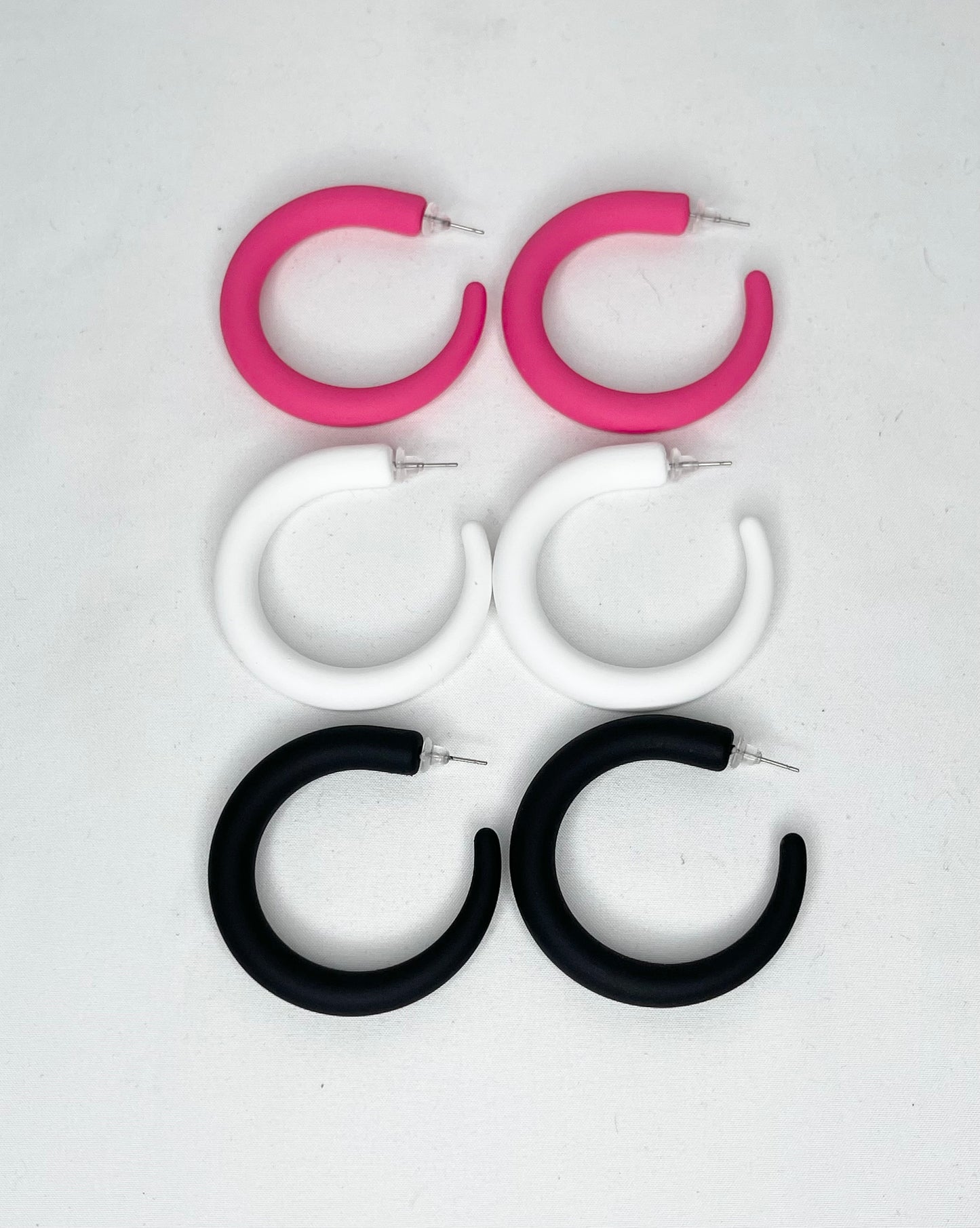 Plastic Chunky Hoop Earrings